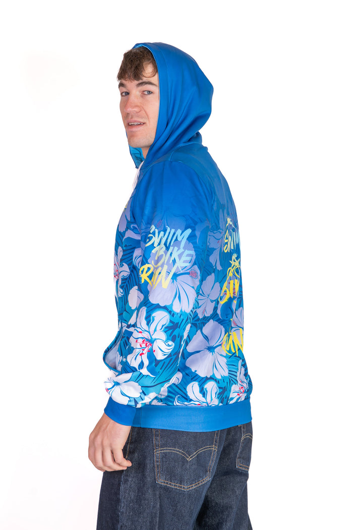 Sweat à capuche - Swim Bike Run Flower