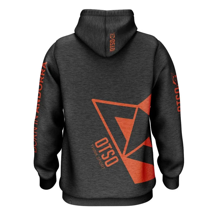 Sweat à capuche- Black & Fluo Orange Otso