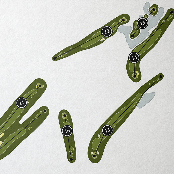 Sweetwater Country Club - Pecan Course | Golf Course Map | Close+Up