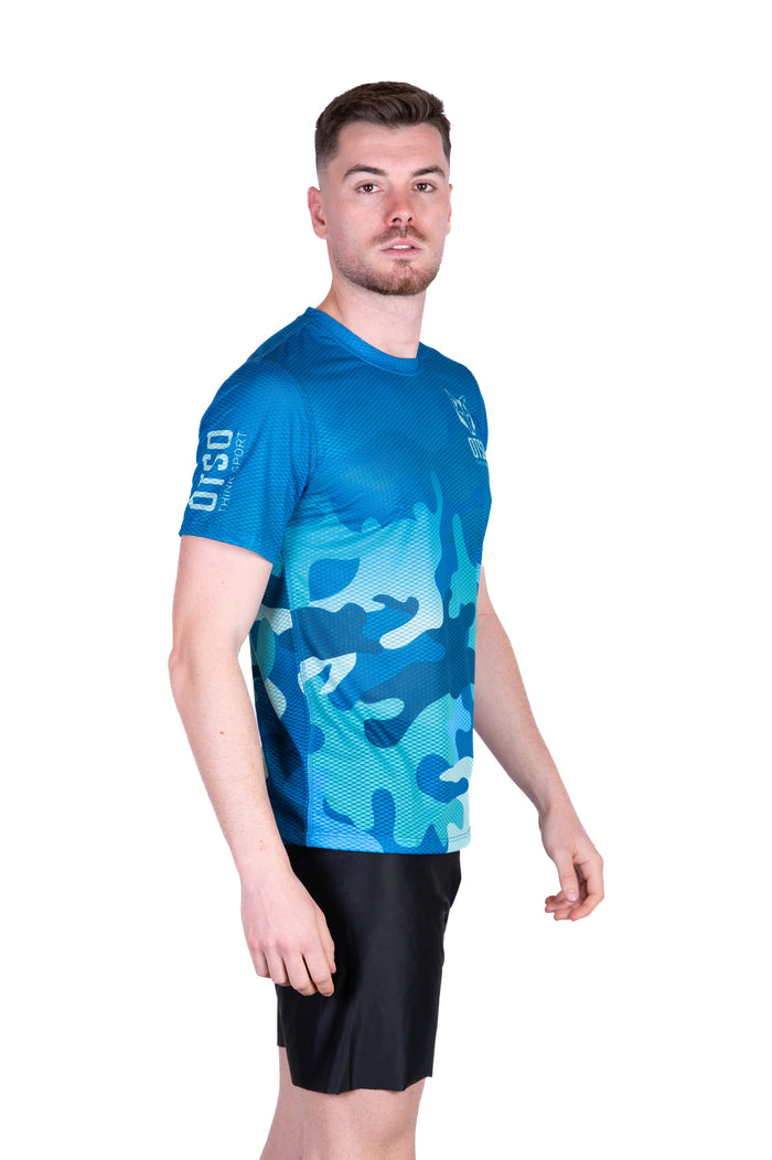 T-Shirt Homme manches courtes - Camo Blue