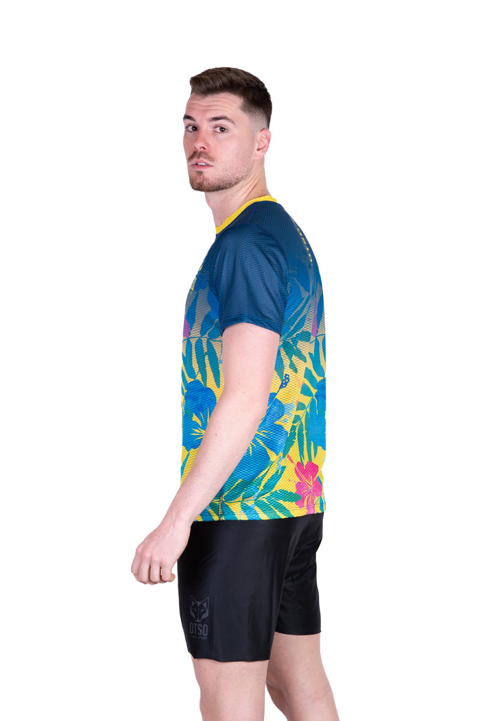 T-Shirt Homme manches courtes - Floral Blue