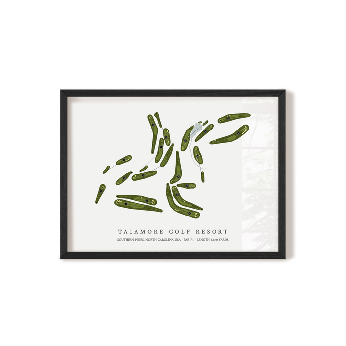 Talamore Golf Resort | Golf Course Map | Black Frame