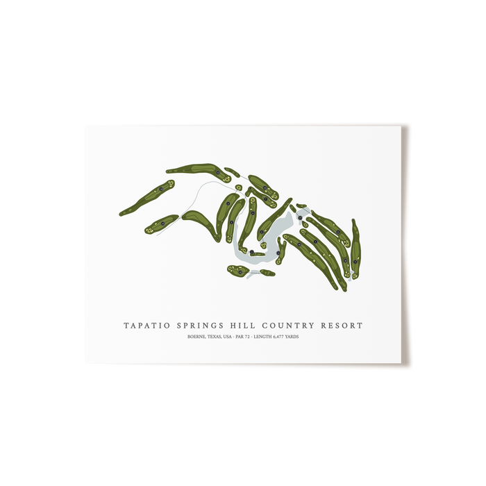 Tapatio Springs Hill Country Resort | Golf Course Map | Unframed