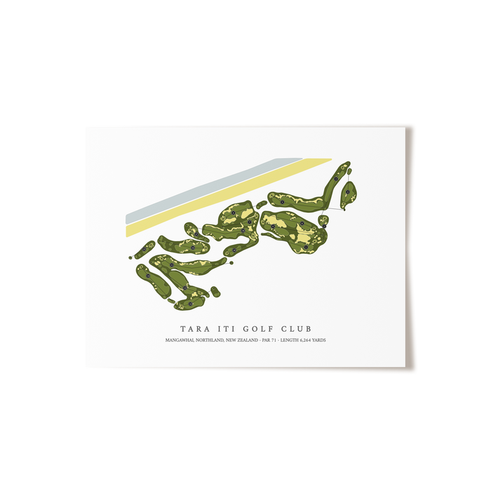 Tara Iti Golf Club | Golf Course Map | Unframed