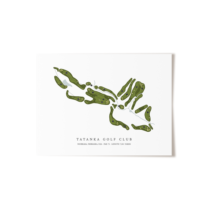 Tatanka Golf Club | Golf Course Map | Unframed