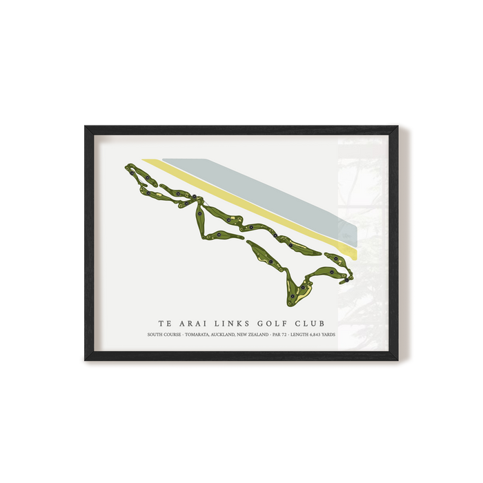 Te Arai Links Golf Club - South Course | Golf Course Map | Black+Frame