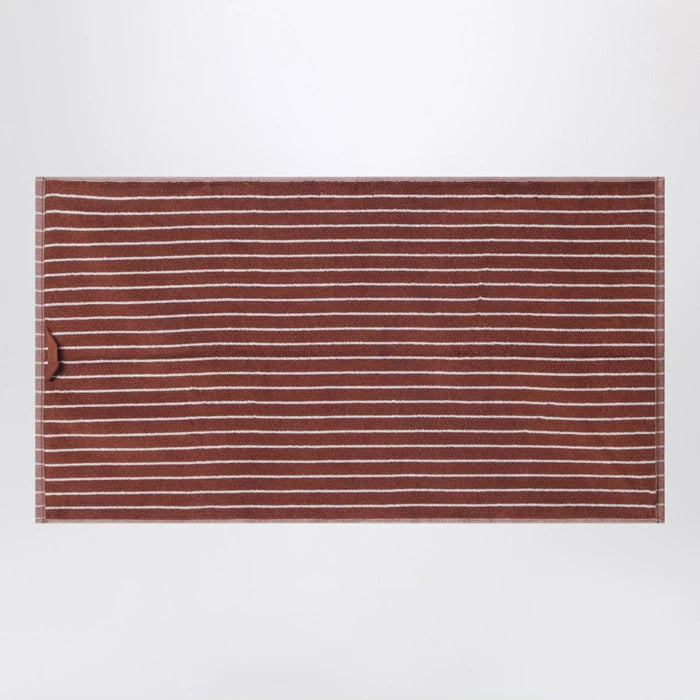 Tekla - Striped reddish-brown bath towel 50x90 cm Brand Apparel & Accessories U
