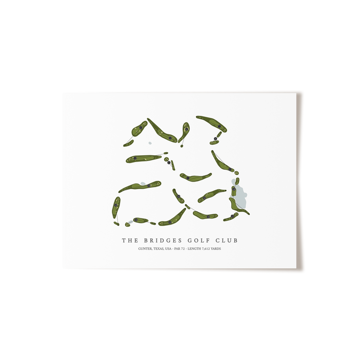 The Bridges Golf Club | Golf Course Map | Unframed