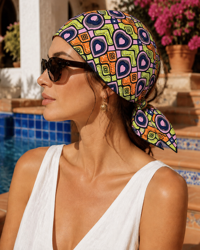 The Chitambala - Pink Hearts, Brave Tarts - Bandana