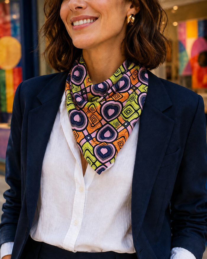 The Chitambala - Pink Hearts, Brave Tarts - Bandana