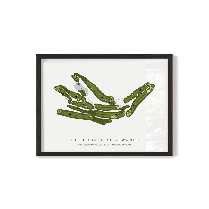 The Course at Sewanee | Golf Course Map | Black+Frame