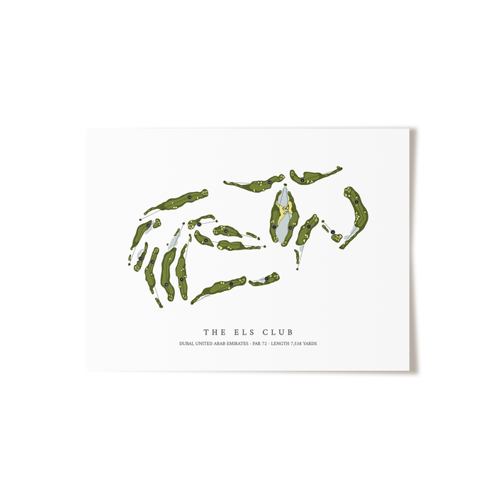 The Els Club | Golf Course Map | Unframed