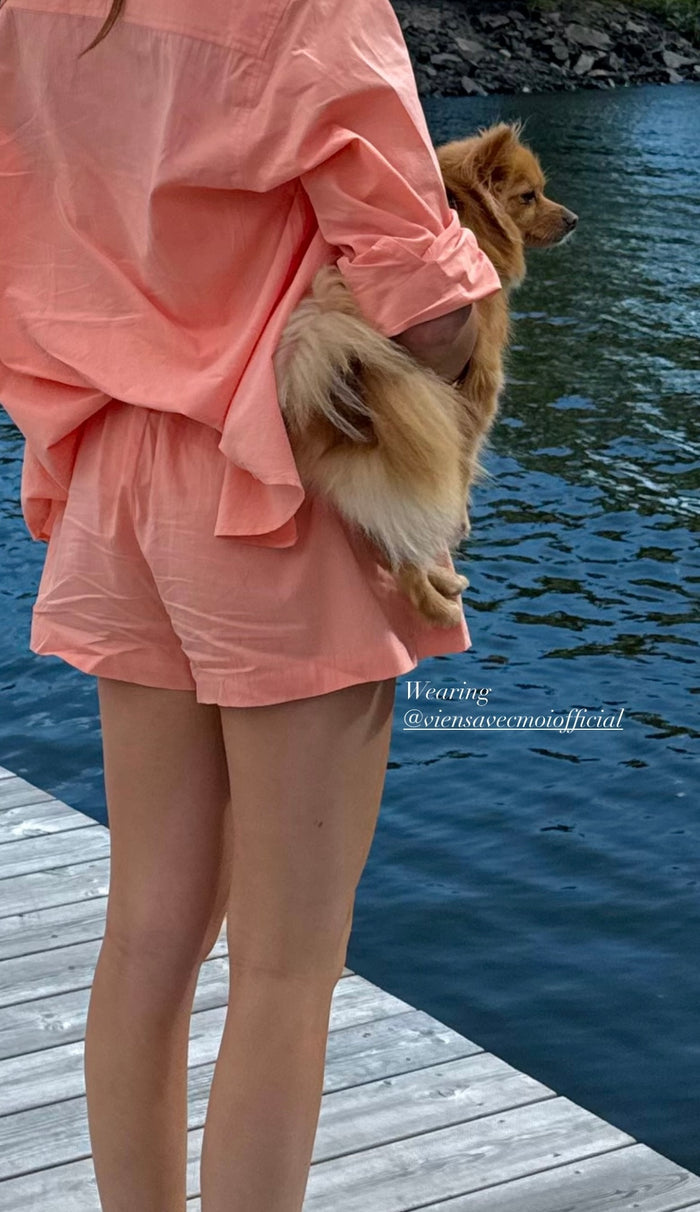 The Everyday Boyfriend Set Shirt - Peach