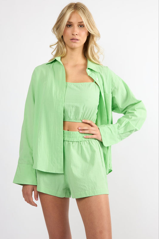 The Everyday Boyfriend Shirt - Green