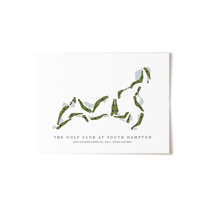 The Golf Club At South Hampton | Golf Course Map | Unframed
