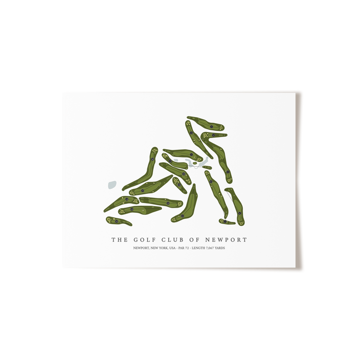 The Golf Club of Newport | Golf Course Map | Unframed