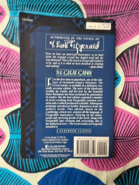 The Great Gatsby back cover