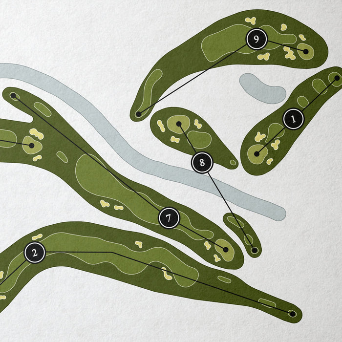 The Quechee Club - Highland Course | Golf Course Map | Close Up