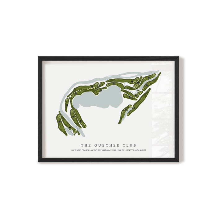 The Quechee Club - Lakeland Course | Golf Course Map | Black+Frame