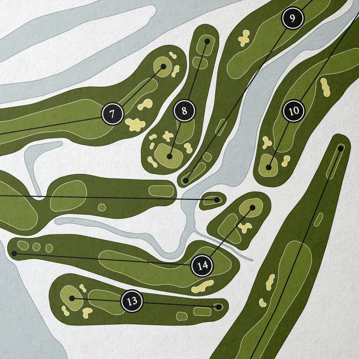 The Quechee Club - Lakeland Course | Golf Course Map | Close+Up