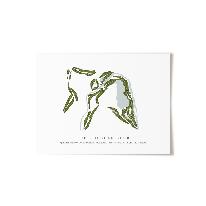 The Quechee Club | Golf Course Map | Unframed