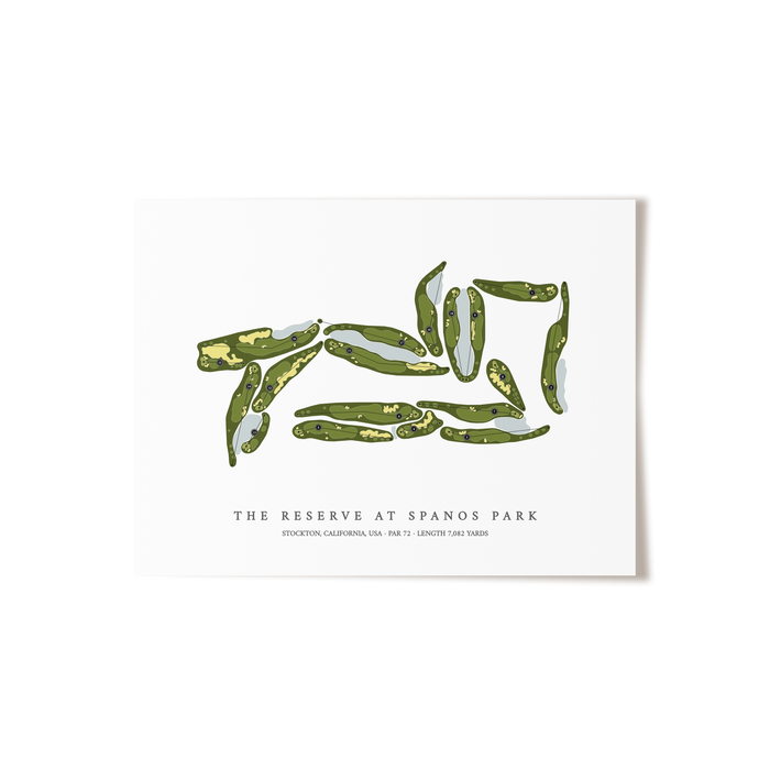 The Reserve at Spanos Park | Golf Course Map | Unframed