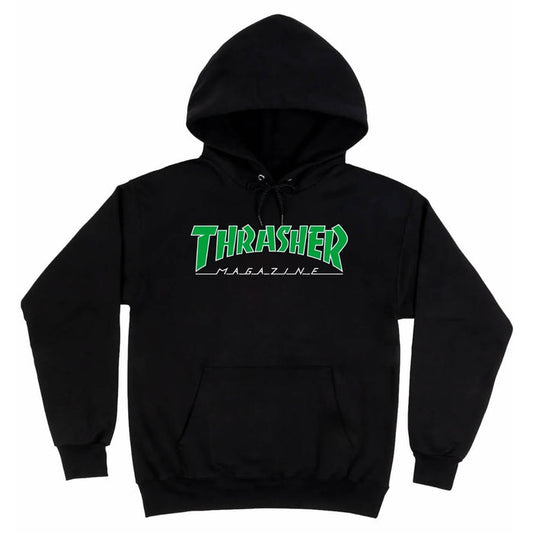 Thrasher Outlined Hoodie Black Green