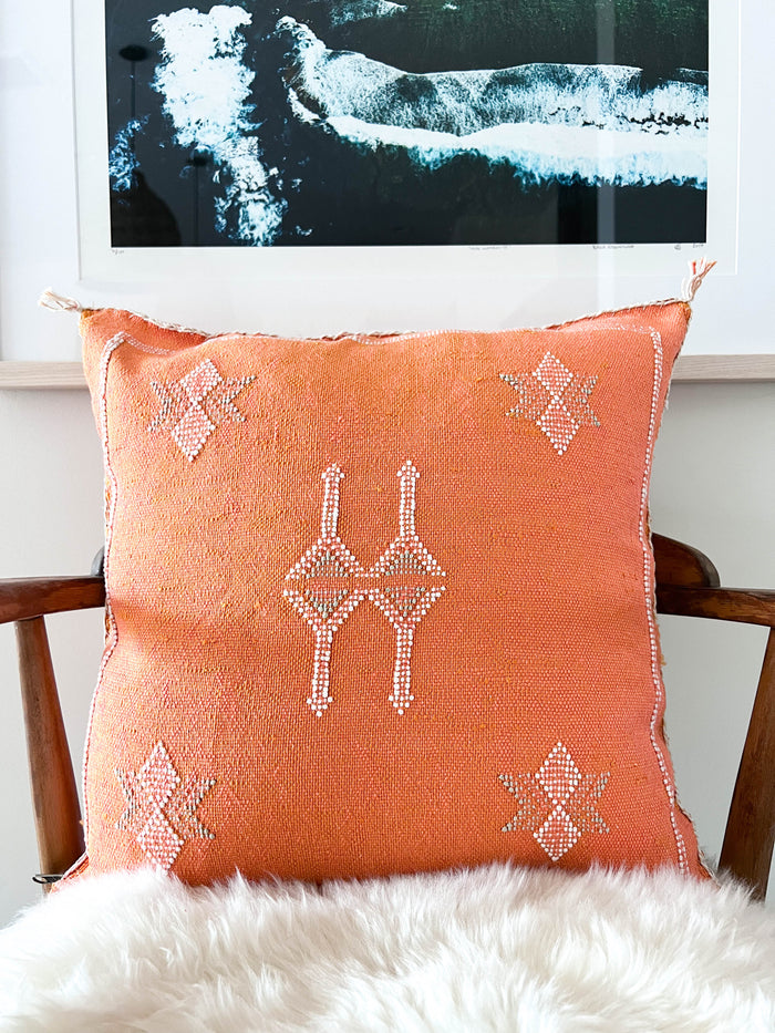 Tiger Lily VI Moroccan Sabra Cactus Silk Pillow