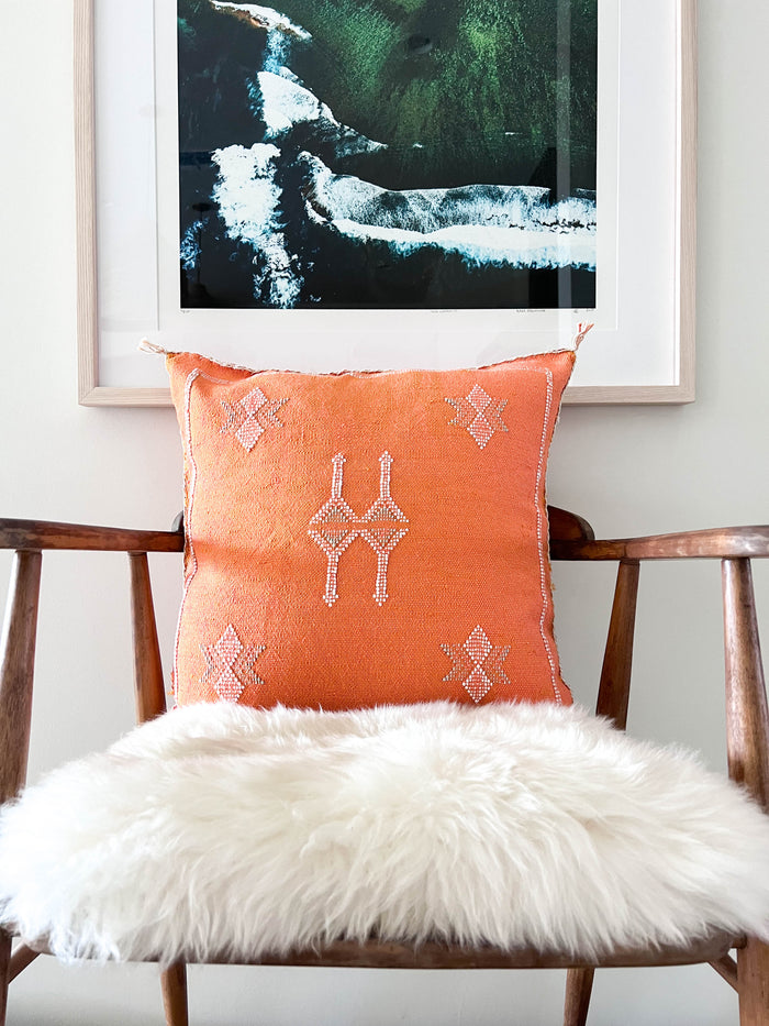 Tiger Lily VI Moroccan Sabra Cactus Silk Pillow