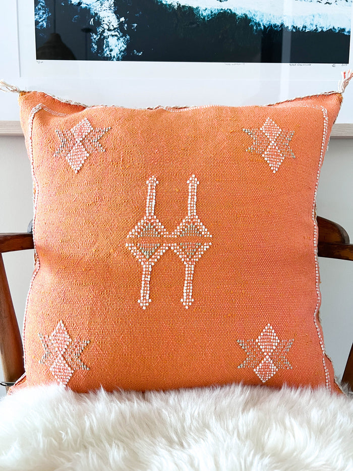 Tiger Lily VI Moroccan Sabra Cactus Silk Pillow