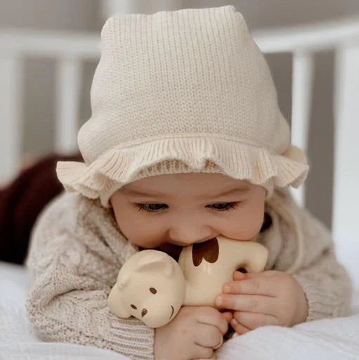 Tikiri Toys Puppy Organic Teether, Rattle & Bath Toy