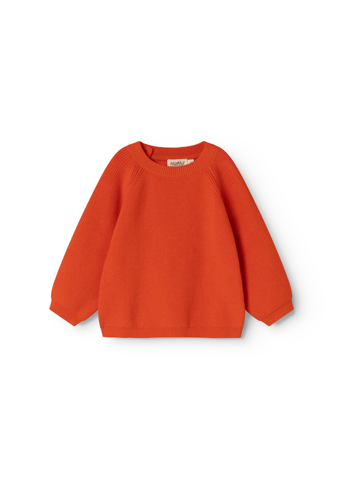 Torin B orange jacket in orange with round neckline and long sleeves