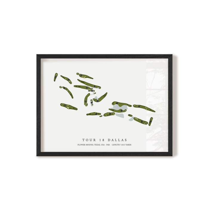 Tour 18 Dallas | Golf Course Map | Black+Frame