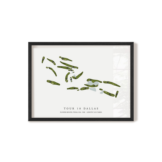 Tour 18 Dallas | Golf Course Map | Black+Frame