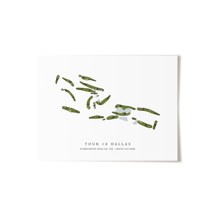 Tour 18 Dallas | Golf Course Map | Unframed