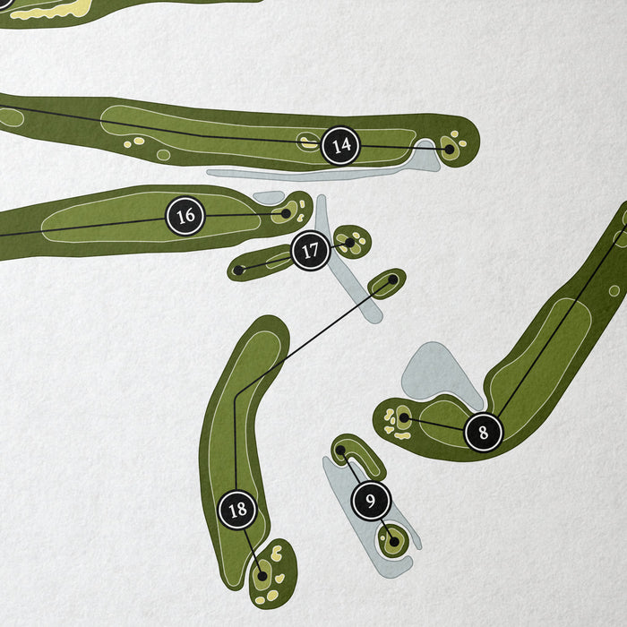 Tour 18 Dallas | Golf Course Map | Close+Up