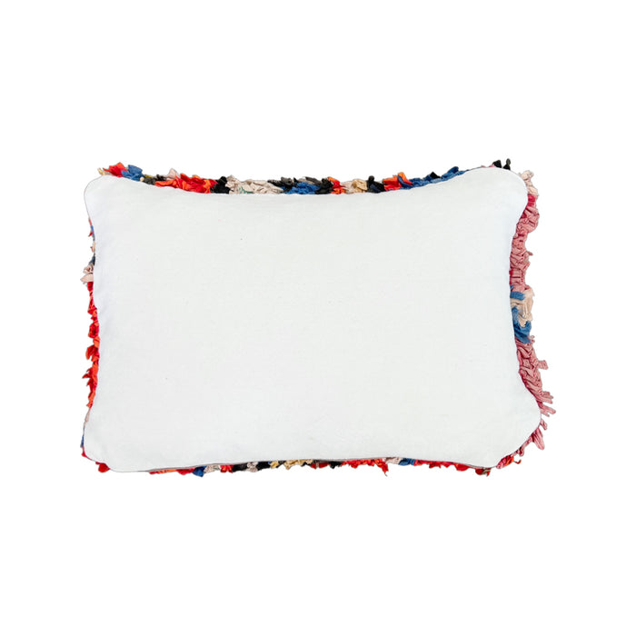 Trey Moroccan Boucherite Berber Lumbar Pillow orange blue 2