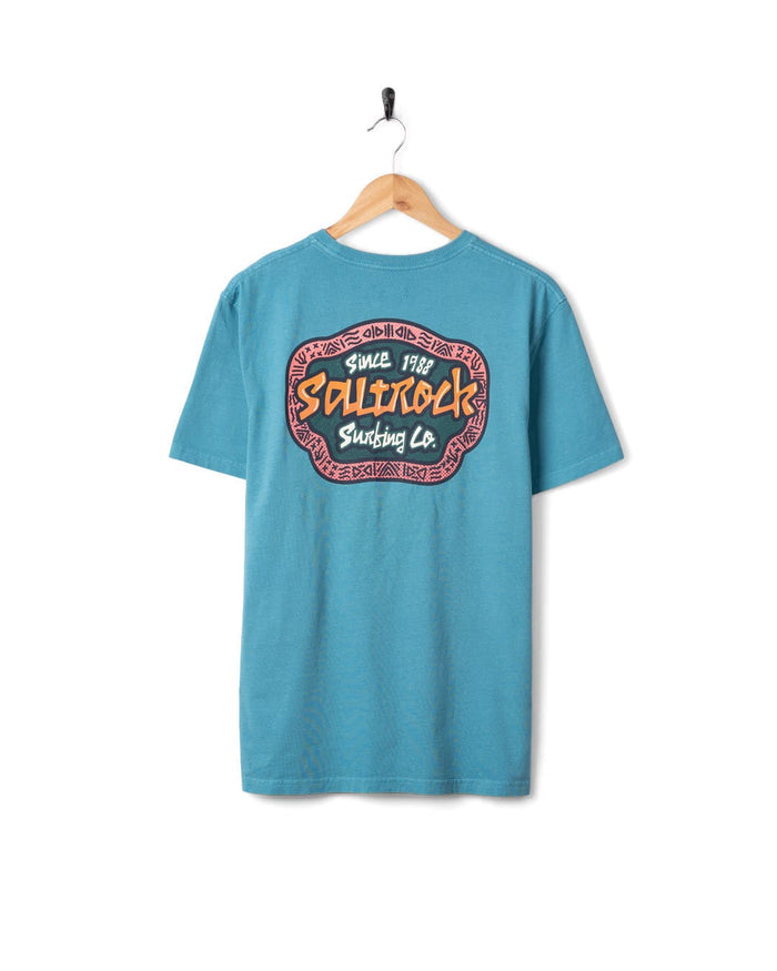 Tribal Frame Mens Short Sleeve T-Shirt in Blue