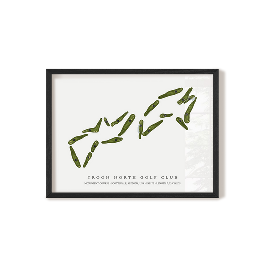 Troon North Golf Club - Monument Course | Golf Course Map | Black+Frame