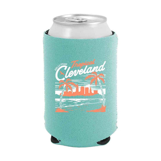 Tropical Cleveland Neoprene Can Cooler