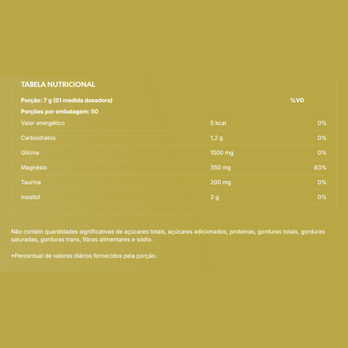 TRUE | Magnésio Inositol 3.0 Sem Melatonina Sabor Maracujá (350 gramas)