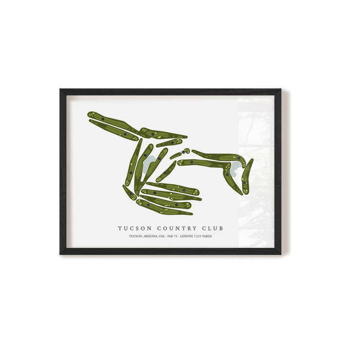 Tucson Country Club | Golf Course Map | Black+Frame