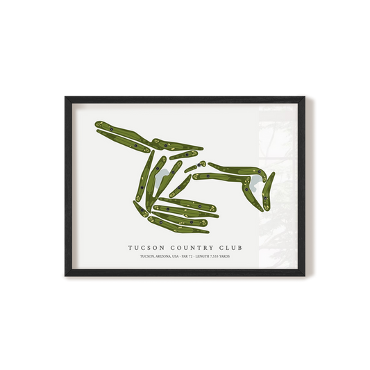 Tucson Country Club | Golf Course Map | Black+Frame