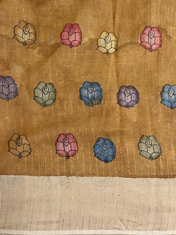 Tussar kalamkari saree