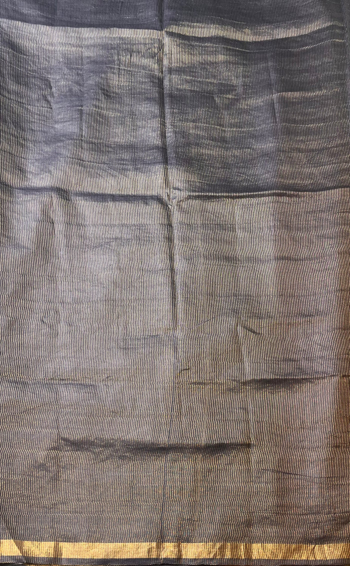 Tussar petit point saree