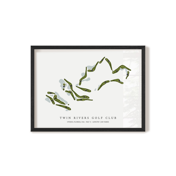 Twin Rivers Golf Club | Golf Course Map | Black+Frame