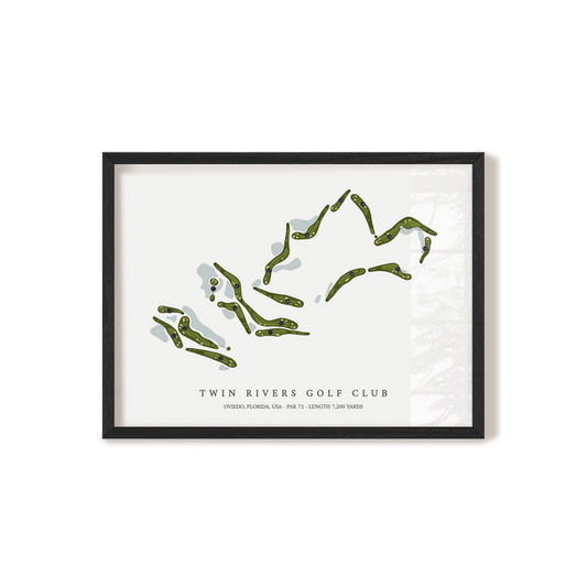 Twin Rivers Golf Club | Golf Course Map | Black+Frame