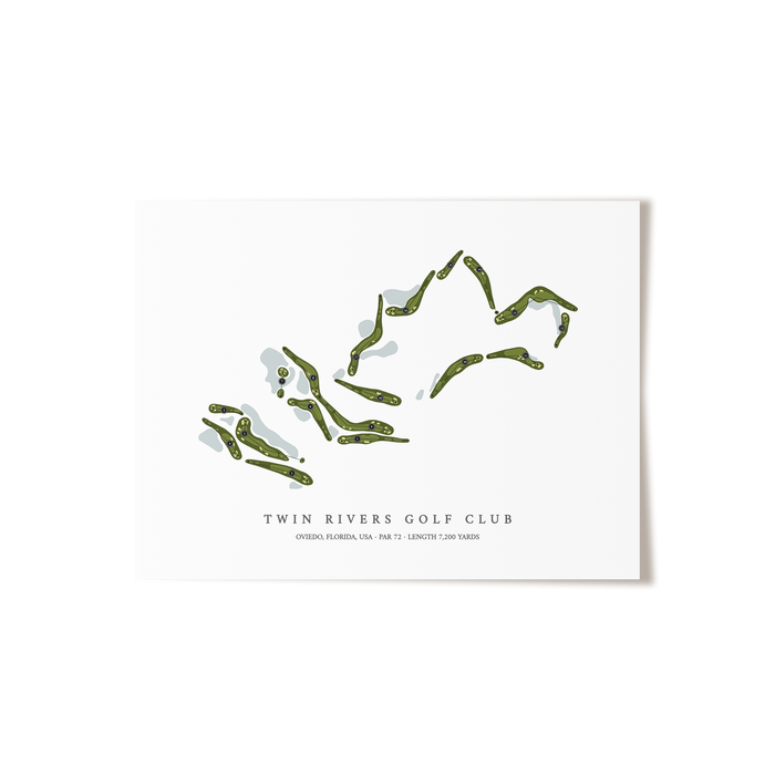 Twin Rivers Golf Club | Golf Course Map | Unframed