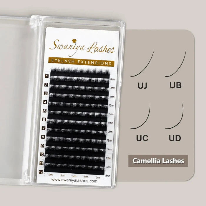 U-Curl Camellia Lash Extensions | UJ UB UC UD Fluffy Volume| Swaniya Lashes