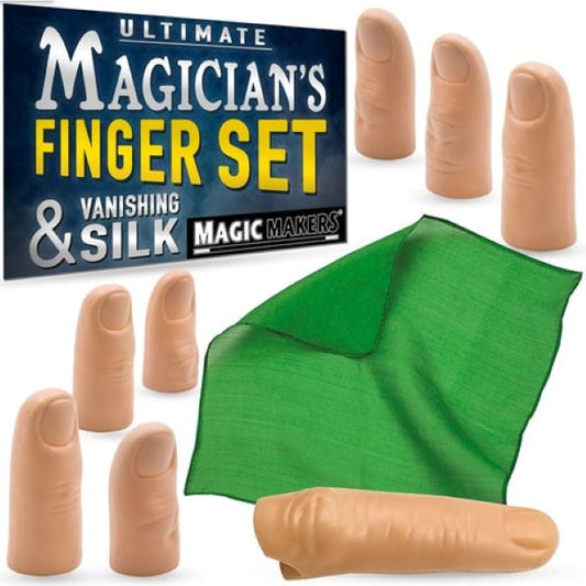 Ultimate Magician's Finger Set - Includes 4 Fingers, 4 Thumbs and 6" Silk!